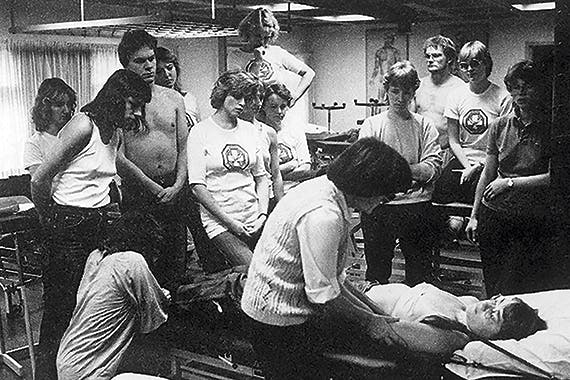 Fysioterapeutstuderende Næstved Sygehus 1987