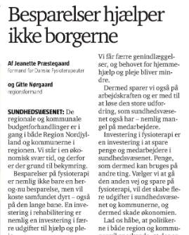 Debatindlæg i Nordjyske